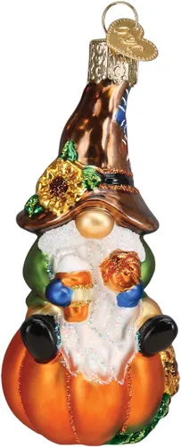 Vista 12 de Old World Christmas - Adorno de semillas de jardín con diseño de paleta, de vidrio soplado para árbol de Navidad, decoración festiva hecha a mano