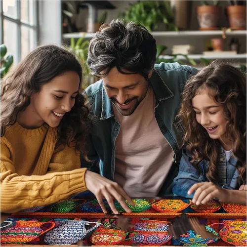 Vista 4 de White Mountain Rompecabezas de 1000 piezas con diseño de jarrón colorido con piezas grandes, regalo para adultos y familia, 24 x 30 pulgadas, bonito