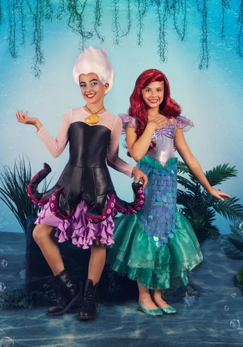 Vista 3 de Disfraz de Úrsula de La Sirenita de Disney para niñas adolescentes Disfraz de Úrsula Gitls con tentáculos