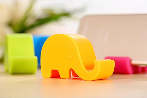 Vista 3 de Soporte de teléfono celular de elefante para teléfono celular, diseño de elefante, lindo elefante para teléfono celular, soporte de plástico