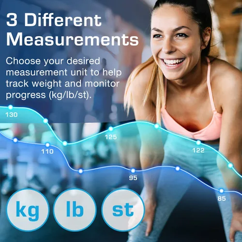 Vista 4 de Active Era Báscula digital de peso corporal, báscula de baño ultradelgada de alta precisión con vidrio templado, tecnología Step-on y pantalla