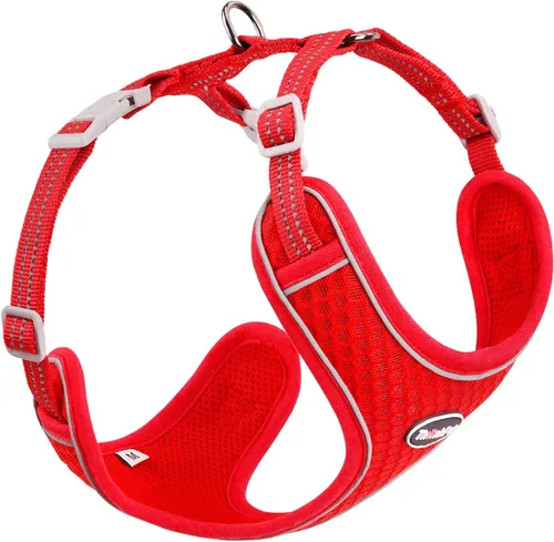 Vista 9 de ThinkPet Arnés de ventilación reflectante transpirable suave sin tirones para cachorros, chaleco de ventilación para cachorros pequeños y medianos