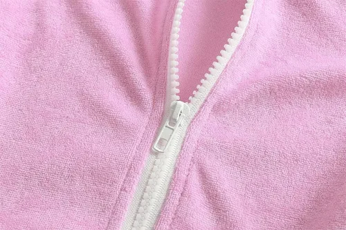 Vista 6 de Bata de baño para niñas pequeñas, con cremallera, para playa, con bolsillos, con vuelo (rosa, 3-4 años)