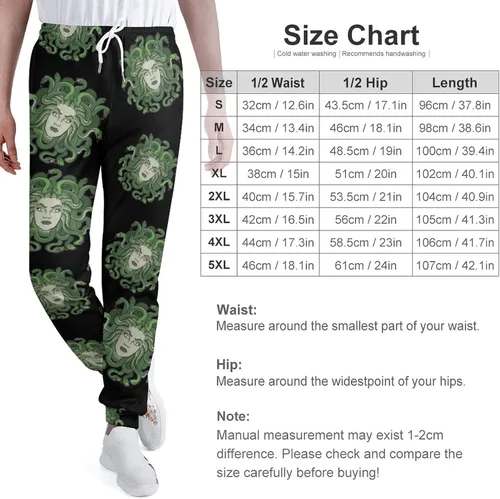 Vista 2 de Medusa Greek Myth Creature Soft Womens and Mens Sweatpants Cozy Fit Elastic Athletic Lounge Pants Workout