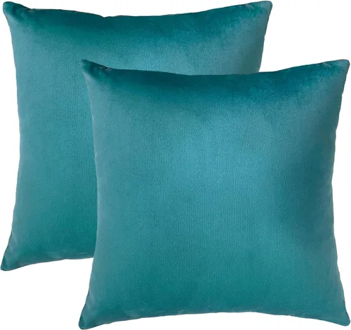 Vista 11 de RELY+ Paquete de 2 fundas de almohada de terciopelo de 18 x 18 pulgadas, suaves, acogedoras, lisas, decorativas, fundas de cojín de lujo para sofá
