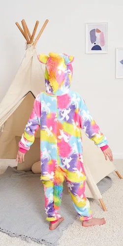Vista 8 de Pijama de una pieza de unicornio para niños, disfraces de Halloween