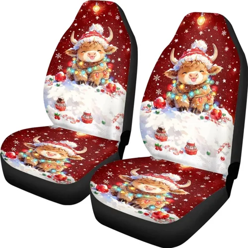 Vista 11 de Mumeson Fundas protectoras de asiento delantero de automóvil con estampado de calavera y girasol, fundas elásticas para asiento de automóvil, 2