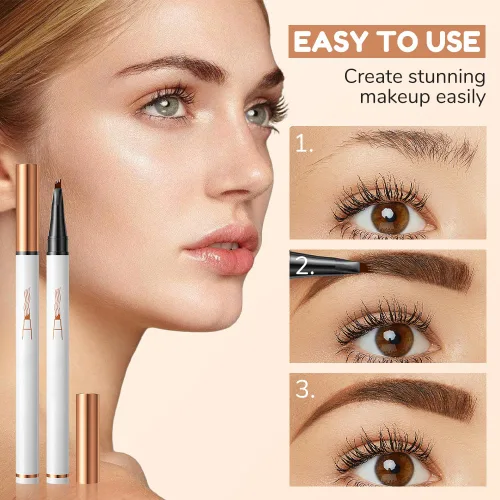 Vista 4 de Microblading - Lápiz de cejas con 4 puntas de tenedor, nuevo lápiz mágico para cejas 2026, lápiz de cejas preciso Microblading, lápiz de cejas