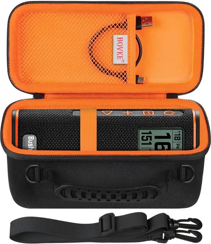 Vista 8 de BOVKE Funda de transporte para altavoz GPS de golf Bushnell Wingman View, buscador de rango, soporte magnético de almacenamiento de viaje Negro