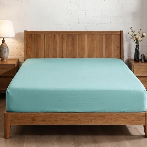 Vista 2 de Sábana bajera ajustable de lujo suave de 600 hilos, 100% algodón egipcio, sábana bajera ajustable individual con elástico alrededor, se adapta a