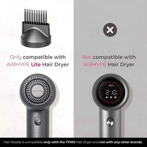 Vista 2 de TYMO Accesorio para peine de cabello solo compatible con secadora TYMO AIRHYPE Lite, boquilla magnética para desenredar, alargar el cabello