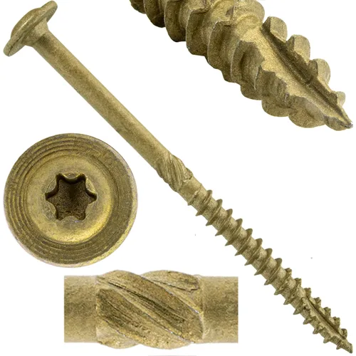 Vista 19 de Tornillo de retraso de construcción #15 x 2 - Tornillo de retraso estructural de alta resistencia Torx/Star Drive - Compatible con ACQ - Cabezal
