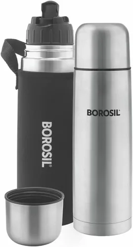 Vista 5 de Botella de agua aislada de 34 onzas, doble pared aislada al vacío con funda de transporte, a prueba de fugas, botellas de agua de acero inoxidable