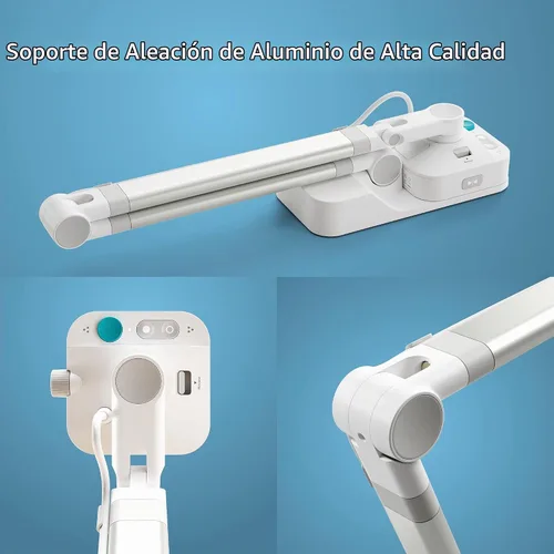 Vista 6 de Cámara de documentos OKIOCAM W1 USB 4K de 8MP con luz para profesores. Viene con software de presentación OKIOPoint y seguimiento de IA. Cámara Doc