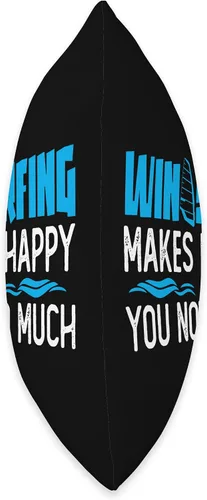 Vista 2 de Windsurfer Windsurfing Windsurf Kitesurfing Motifs Joke Surfer Saying Surfing Windsurfing Throw Pillow, 16x16, Multicolor