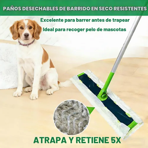 Vista 3 de Paño de barrido seco resistente XL para trapeador Swiffer Sweeper