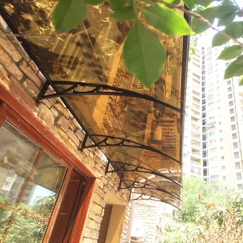 Vista 2 de Sun Shade Patio Window Awning,Outdoor Front Door Canopy,UV Rain Snow Protection One-Piece Polycarbonate Hollow Sheet,Air Conditioner Polycarbonate