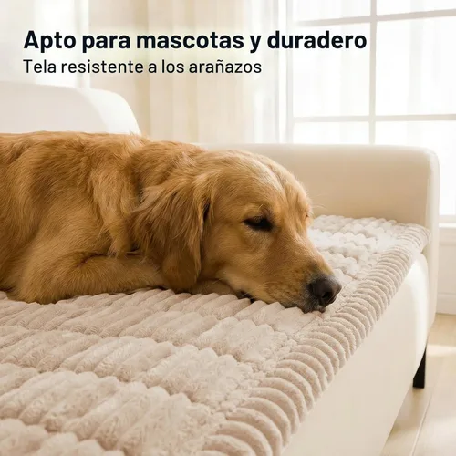 Vista 3 de Smiry - Funda para sofá para perros lavable, fundas para sofá de mascotas no deslizantes y peludas para sofá de 3 cojines, aptas para mascotas