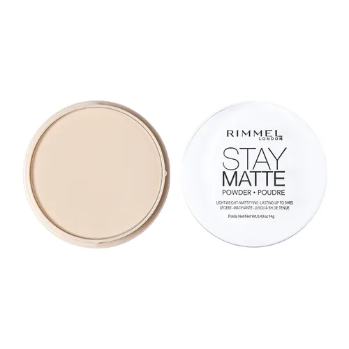 Vista 4 de Rimmel London Stay Matte 001 Transparent - Polvo suelto, hasta 8 horas de uso, reduce el brillo, difumina los poros, 0.35 onzas