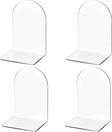 Vista 14 de Lulonpon 2 Piezas Sujetalibros, Sujetalibros, Sujetalibros para Estantes, Sujetalibros para Libros Pesados, Sujetalibros Transparentes, Sujetalibros