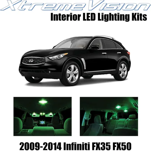 Vista 9 de XtremeVision LED interior para Infiniti FX35 FX50 2009-2014 (12 piezas) kit de LED interior blanco frío + herramienta de instalación Blanco fresco