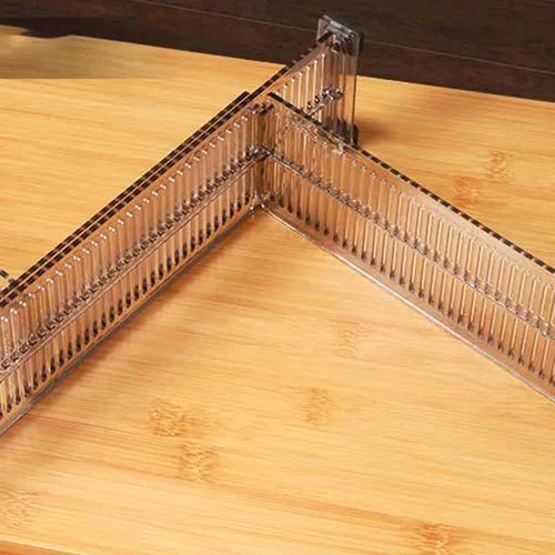 Vista 4 de Divisor de almacenamiento de cajones ajustables de 2 piezas, panel expandible con alta resistencia, para organizar ropa, calcetines, ropa