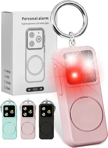 Vista 10 de Alarma de seguridad personal, sirena estroboscópica recargable de 150dB