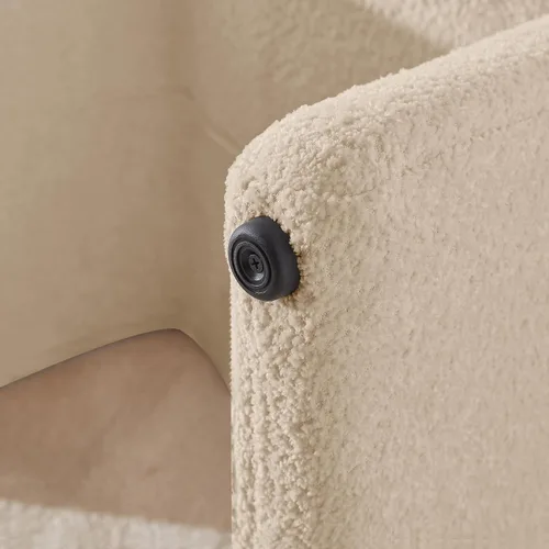 Vista 7 de VANOMi Reposapiés Otomano Grande, Taburete Multifuncional Moderno, Reposapiés Extra para Sofá, Asiento Adicional para Sala de Estar, Entrada, Camello