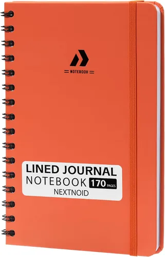 Vista 22 de Nextnoid Cuaderno de espiral forrado para mujeres y hombres, tamaño A5 (5.8 x 8.3 pulgadas), 170 páginas, cuadernos de tapa dura para trabajo y toma