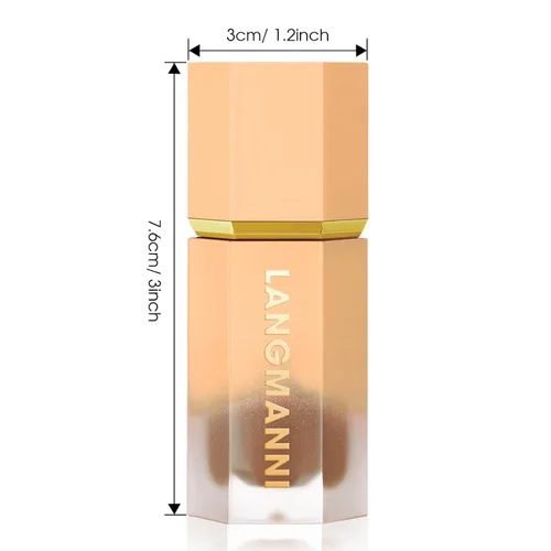 Vista 8 de Maquillaje líquido en barra de contorno, varita de contorno facial crema con aplicador de cojín, contorno bronceador cremoso natural mate de larga