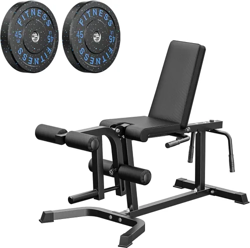 Vista 11 de PAPABABE Leg Extension and Curl Machine, Adjustable Leg Machine, Seated Leg Extension and Lying Leg Curl Machine, Lower Body Workout Equipment for