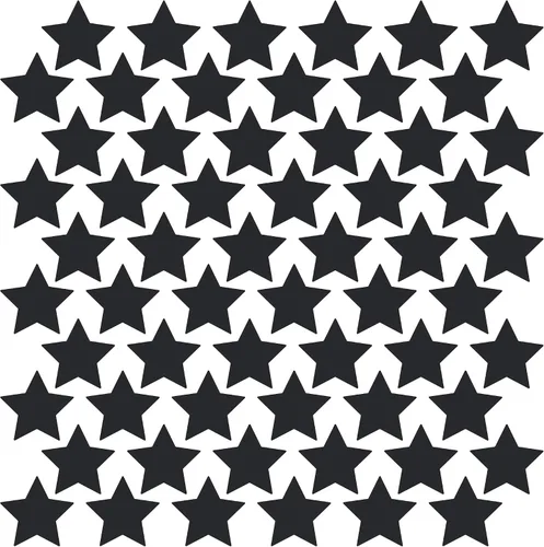 Vista 74 de LiteMark Calcomanías de vinilo mate extraíbles con diseño de estrella Blanco