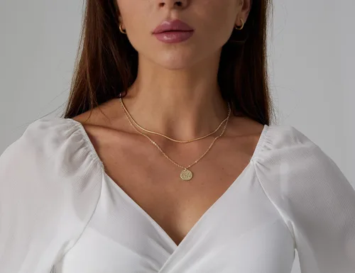 Vista 36 de Collares en capas para mujer, chapados en plata, delicada cuerda torcida de serpiente, delicado collar en capas, gargantilla de diferentes