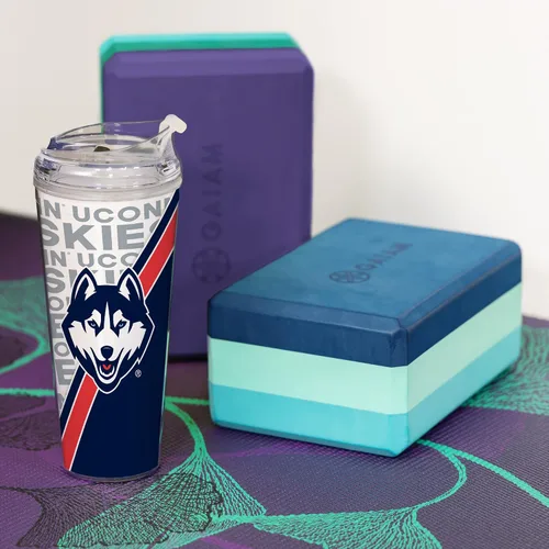 Vista 3 de Rico Industries Taza acrílica NCAA estándar de 24 onzas con tapa con bisagra, taza de doble pared oficialmente licenciada con pajita