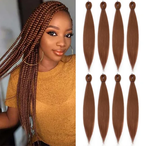 Vista 10 de Cabello trenzado preestirado - 12 pulgadas, 8 paquetes, cabello trenzado corto natural negro para trenzas torcidas o en caja, extensiones de cabello