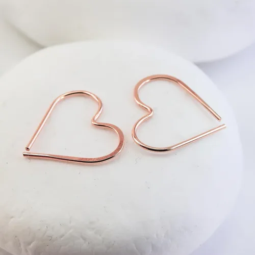 Vista 137 de Aretes de aro finos martillados, elegantes plata esterlina geométrica sólida, relleno de oro y relleno de oro rosa; para mujer por Lotus Stone