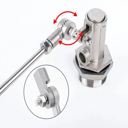 Vista 6 de 1/2inch 3/4inch 1inch 316 Stainless Steel Adjustable Float Ball Valve, Fully Automatic Water Level Switch Controller -1pcs(1/2inch)