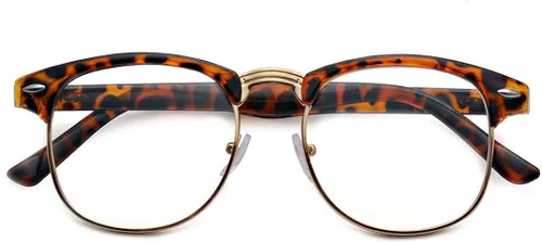 Vista 4 de Outray gafas con lentes transparentes de cuerno lustrado medio marco clásicos, retro, vintage