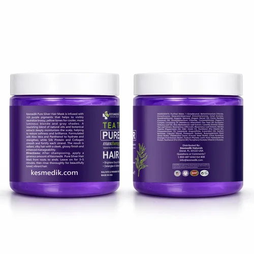 Vista 9 de Tónico de mascarilla capilar púrpura de árbol de té para cabello resaltado