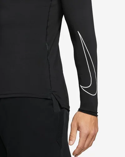 Vista 4 de Nike Pro Dri-FIT - Camiseta de entrenamiento de manga larga y ajuste ajustado para hombre Negro