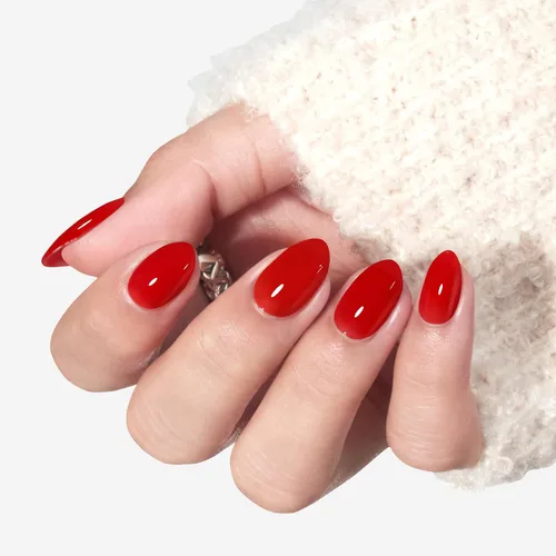 Vista 29 de modelones Uñas cortas a presión, kit de uñas postizas ovaladas