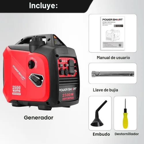 Vista 9 de PowerSmart Generador inversor portátil de 2500 vatios con tecnología silenciosa