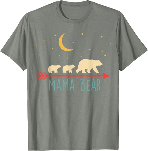 Vista 25 de Camiseta de mamá oso con 2 cachorros de dos veces Blessed Mama Bear, Negro, S