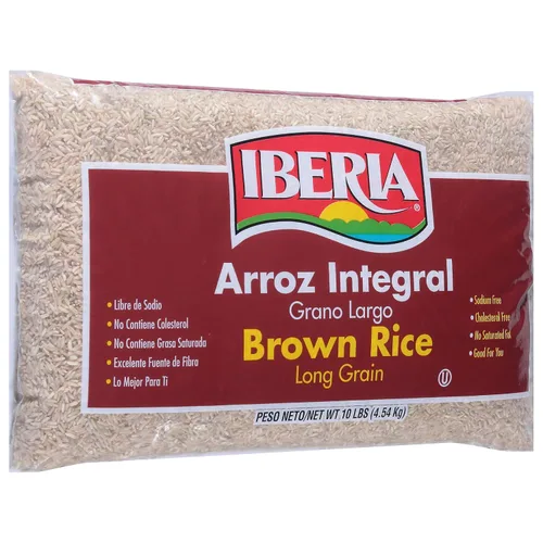 Vista 6 de Iberia Arroz integral de grano largo, 5 lb