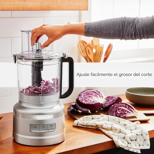 Vista 5 de KitchenAid - Procesador de alimentos de 13 tazas - KFP1318 All-in-One Storage Solution, Chop, Shred, Knead and Mix. Adjust Slicing Thickness