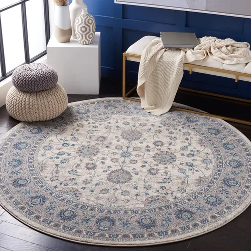 Vista 43 de Safavieh Sofia Collection SOF330B, tapete clásico color gris claro y beige, Polipropileno