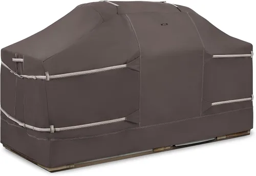 Vista 15 de Classic Accessories Ravenna - Cubierta para parrilla de barbacoa resistente al agua de 98 pulgadas para isla con cabezal de parrilla central