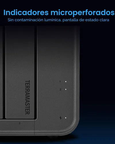 Vista 5 de TERRAMASTER Almacenamiento NAS de 2 bahías F2-425 - CPU Intel x86 Quad-Core, 4 GB de RAM, LAN de 2.5GbE, servidor multimedia de almacenamiento