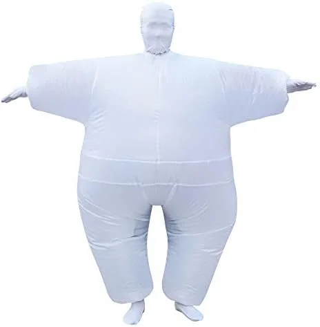 Vista 4 de JOYGLEN Disfraz inflable de cuerpo completo, juego de tela para adultos, divertido traje de Halloween para hombre, disfraz de cosplay