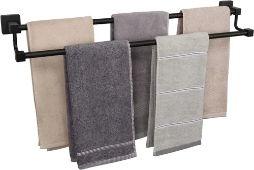 Vista 12 de TocTen Barra Doble para Toallas de Baño - Toallero de Acero Inoxidable SUS304 Reforzado para Baño, Accesorios de Baño Barra Doble para Toallas